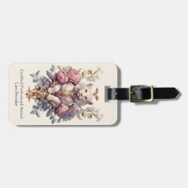 Etiqueta De Bagagem Crest Heráldico Felino