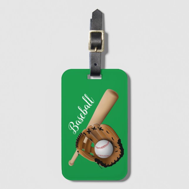 Etiqueta De Bagagem Crianças Baseball (Frente Vertical)