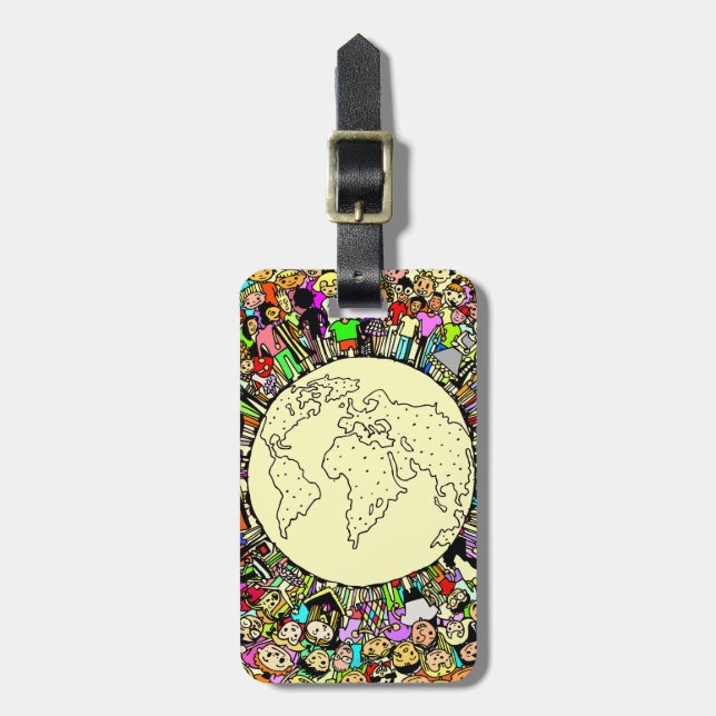 Etiqueta De Bagagem Crianças do Mundo (Frente Vertical)