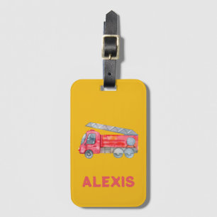 Etiqueta De Bagagem Crianças Personalizadas Do Monograma Do Motor De F