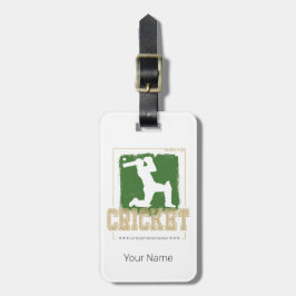 Etiqueta De Bagagem Cricket Batsman Vintage Pitcher Player Treinador