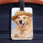 Etiqueta De Bagagem Crie o seu próprio cão fotográfico personalizado d<br><div class="desc">Etiqueta personalizada de bagagem fotográfica do seu melhor amigo. Crie um presente divertido para o seu amante de cachorro, mãe de cachorro ou pai de cachorro favorito. Seja seu Dia de as mães, Dia de os pais, aniversário ou Natal, essas etiquetas de bagagem fotográfica fazem um presente perfeito, e brincadeiras...</div>
