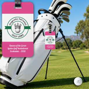 Etiqueta De Bagagem Crie Seu Próprio Torneio de Golfe Feminino Persona