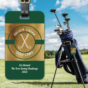 Etiqueta De Bagagem Crie Seu Próprio Torneio de Golfe no Green Persona