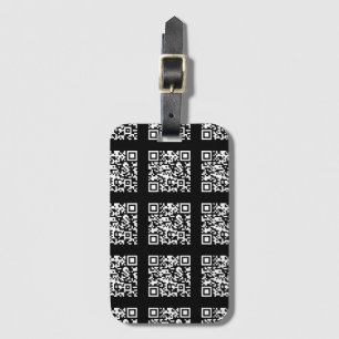 Etiqueta De Bagagem Crie um padrão de código QR em mosaico Cor editá