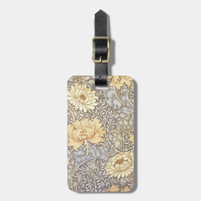 Etiqueta De Bagagem Crisântemo Flor de Mãe de William Morris (Frente Vertical)