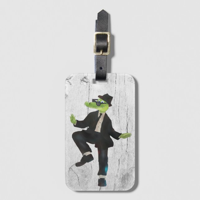 Etiqueta De Bagagem Croko Blues Brothers (Frente Vertical)