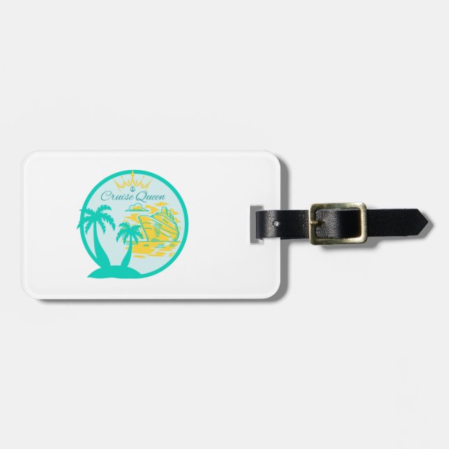 Etiqueta De Bagagem Cruise Queen (Frente Horizontal)