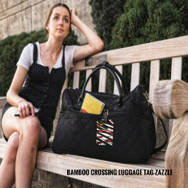 Etiqueta De Bagagem Cruzamento de Bambu