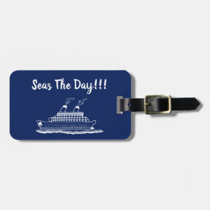 Etiqueta De Bagagem Cruzeiro de Férias Navio Seas The Day