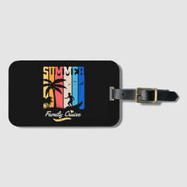 Etiqueta De Bagagem Cruzeiro familiar — Preto