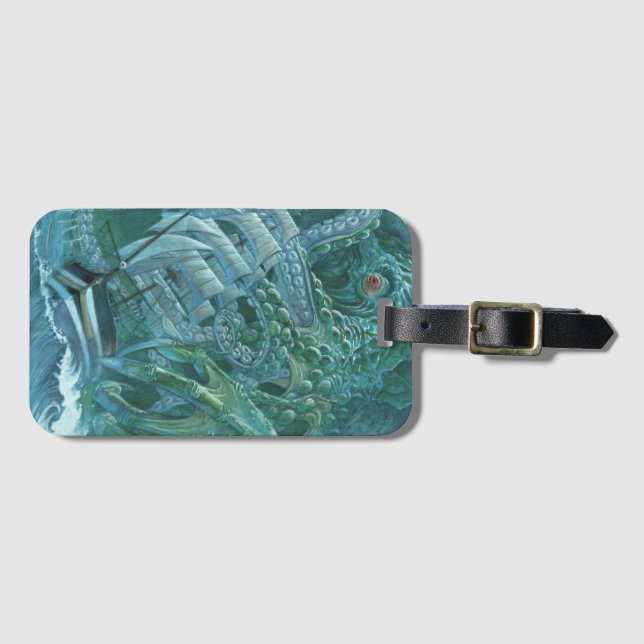 Etiqueta de Bagagem Cthulhu (Frente Horizontal)