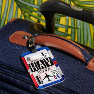 Etiqueta De Bagagem Cuba Havana HAV Tag