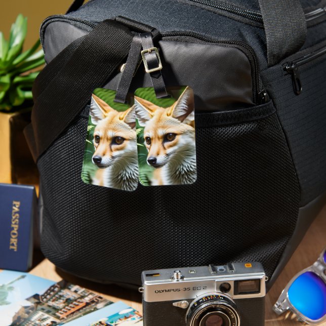Etiqueta De Bagagem Cunning Fennec Fox, (Frente e verso)