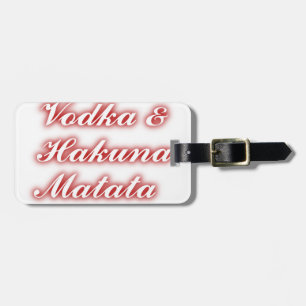 Etiqueta De Bagagem Cupcakes vermelhos Vodka Hakuna Matata FUNNY.