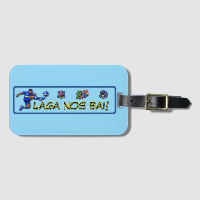 Etiqueta De Bagagem Curaçao Vamos Lá (Frente Horizontal)