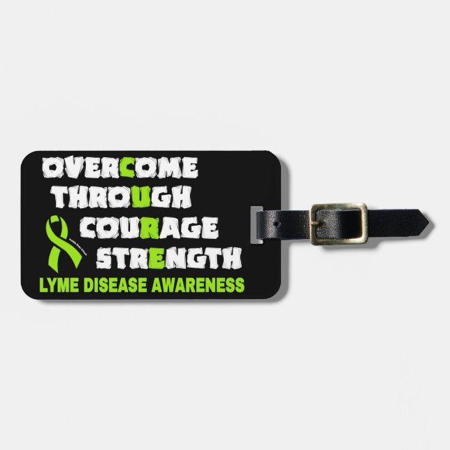 Etiqueta De Bagagem CURE...Lyme (Frente Horizontal)