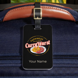 Etiqueta De Bagagem Currywurst Retro Sausage Vintage Fries Franceses