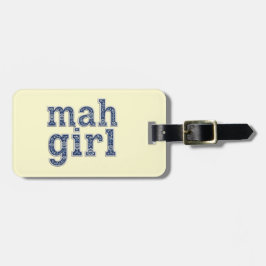 Etiqueta De Bagagem Custom Name Mahgirl Chinoiserie Luggage Tag