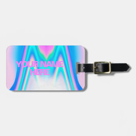 Etiqueta De Bagagem Custom Text Holographic Iridescent