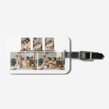 Custom Travel Tag – Family Photo Collage Design