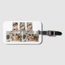 Etiqueta De Bagagem Custom Travel Tag – Family Photo Collage Design