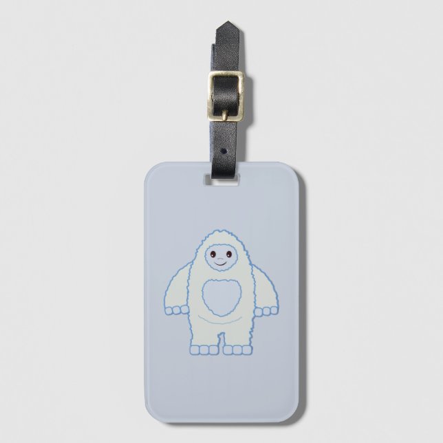 Etiqueta De Bagagem Cute Baby Yeti (Frente Vertical)