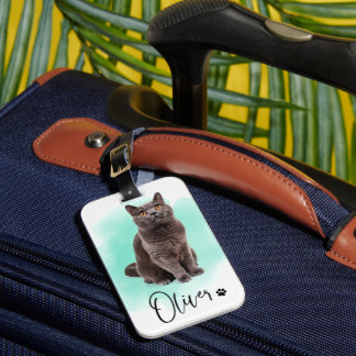 Etiqueta De Bagagem Cute Cat Artwork Luggage Tag – Gift for pet Lovers