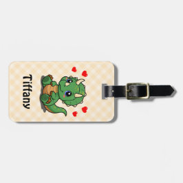 Etiqueta De Bagagem Cute Dinosaur Bag Tag – Adicionar Nome