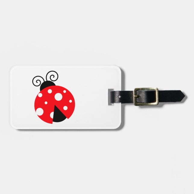 Etiqueta De Bagagem Cute Ladybug (Frente Horizontal)