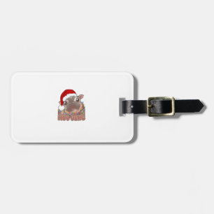Etiqueta De Bagagem Cute Moo Deng Bebê Hippo Papais noeis De Natal Ha