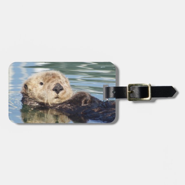 Etiqueta De Bagagem Cute sea otter (Frente Horizontal)