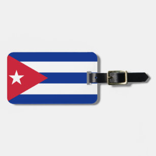 Etiqueta de bagagem da bandeira de Cuba com alça d