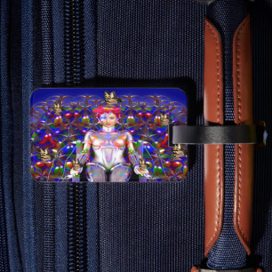 Etiqueta de Bagagem da Borboleta Robot