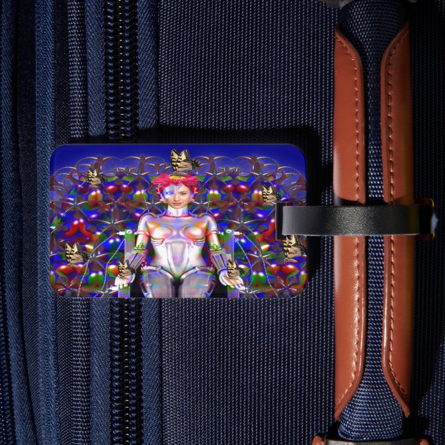 Etiqueta de Bagagem da Borboleta Robot (Verso Insitu 2)