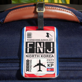 Etiqueta de Bagagem da Coreia do Norte