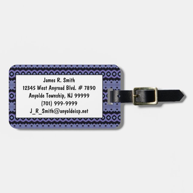 Etiqueta de Bagagem da Lagarta (Frente Horizontal)