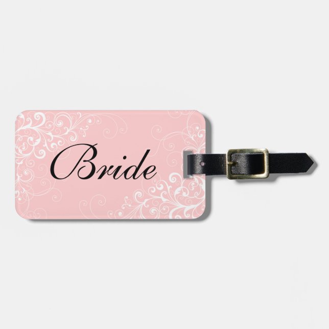 Etiqueta de bagagem da noiva personalizada (Frente Horizontal)