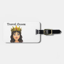 etiqueta de bagagem da Rainha viagem