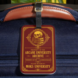 Etiqueta de Bagagem da Universidade Arcana Dark Ac