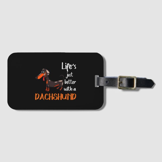 Etiqueta De Bagagem Dachshund (Frente Horizontal)