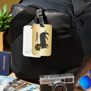 Etiqueta De Bagagem Dachshund Design Personalizado