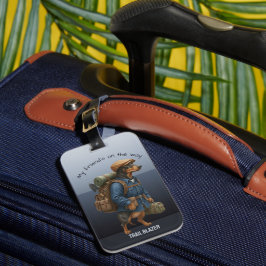Etiqueta De Bagagem Dachshund Pioneiro Personalizado para Caminhadas 