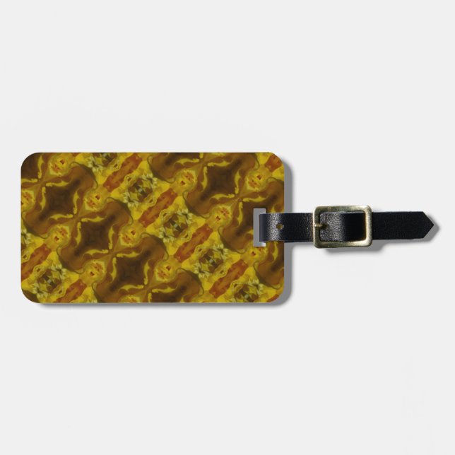 Etiqueta De Bagagem Daffodil Ikat 4 (Frente Horizontal)