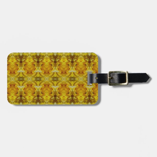 Etiqueta De Bagagem Daffodil Ikat Zen (Frente Horizontal)
