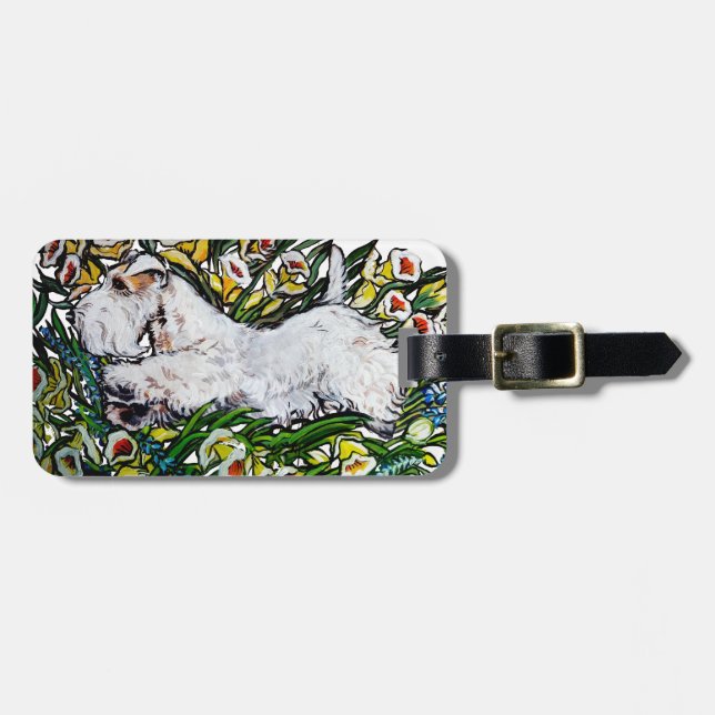 Etiqueta De Bagagem Daffodils de Sealyham Terrier (Frente Horizontal)