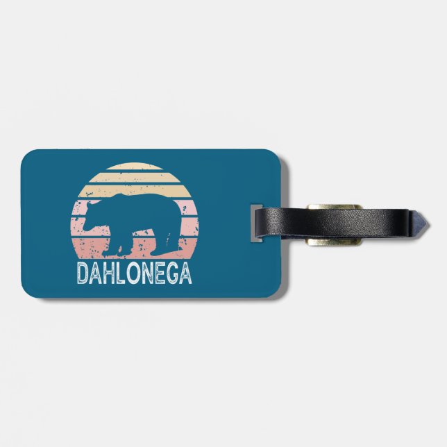 Etiqueta De Bagagem Dahlonega Georgia Retro Bear (Traseira Horizontal)