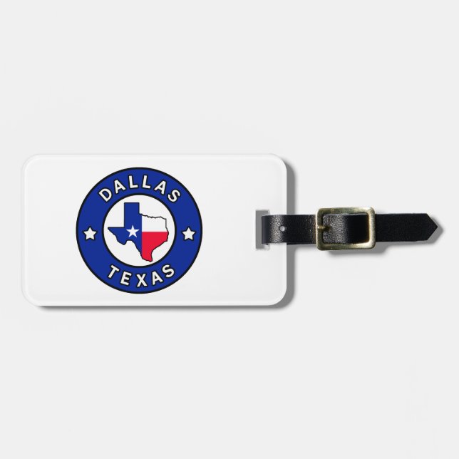 Etiqueta De Bagagem Dallas Texas (Frente Horizontal)