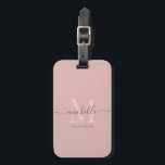 Etiqueta De Bagagem Dama de honra Despedida de solteira Nome personali<br><div class="desc">Elegante Chique Melhor Dama de honra Já personalizado Nome Roteiro presente</div>