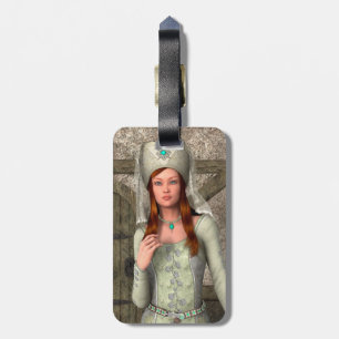 Etiqueta De Bagagem Dama Medieval